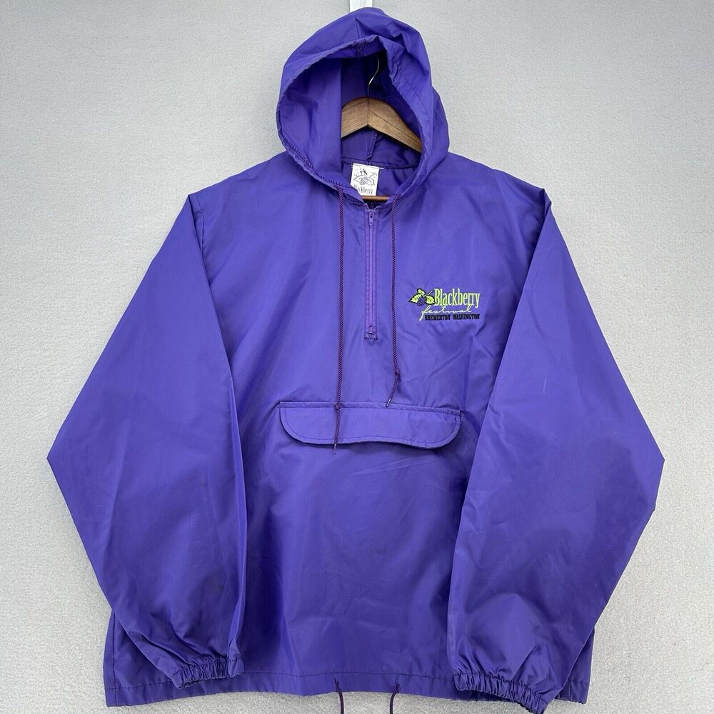 90s Blackberry Festival Bremerton‎ Purple Pullover Windbreaker SZ XL Made In USA
